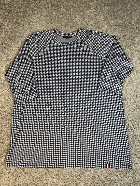 Tommy Hilfiger Tops - Tommy Hilfiger Tunic Womens 3X Blue Check Long Sleeve Crew Neck Polyester